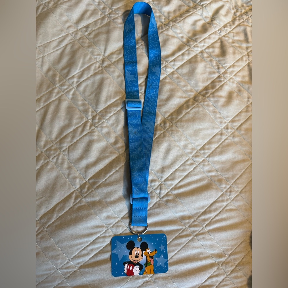 Blue Disney Mickey Mouse Lanyard for Pin Trading